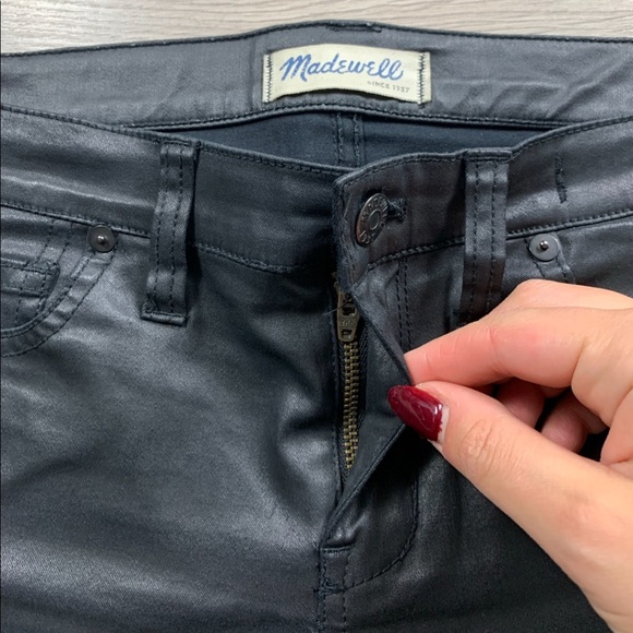 Madewell Black Skinny Skinny Coated Jeans - Picture 6 of 11